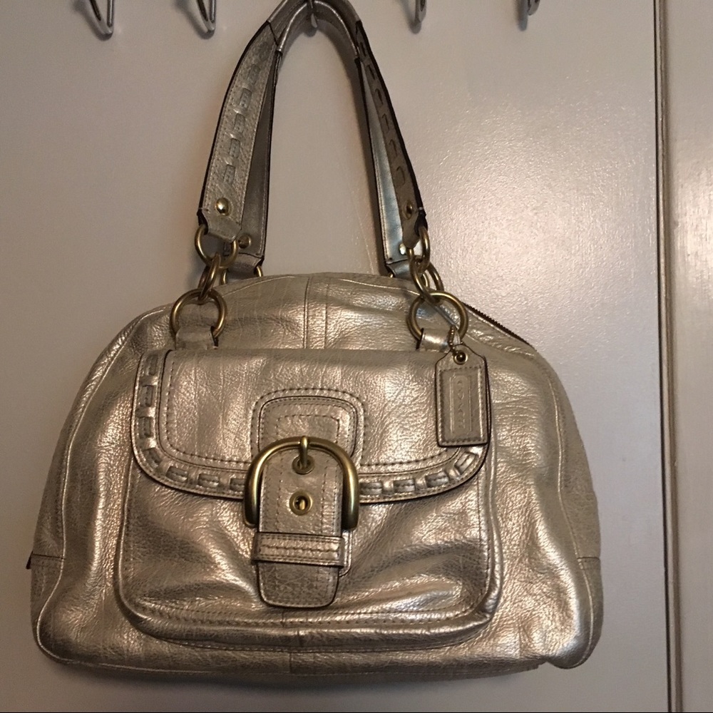 Metallic Coach Leather Purse New